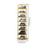 Modern Minimalist Round Metal Shoe Rack Tiered Carbon Steel Shoe Storage Stand Freestanding for Entryway | Hallway and Bedroom