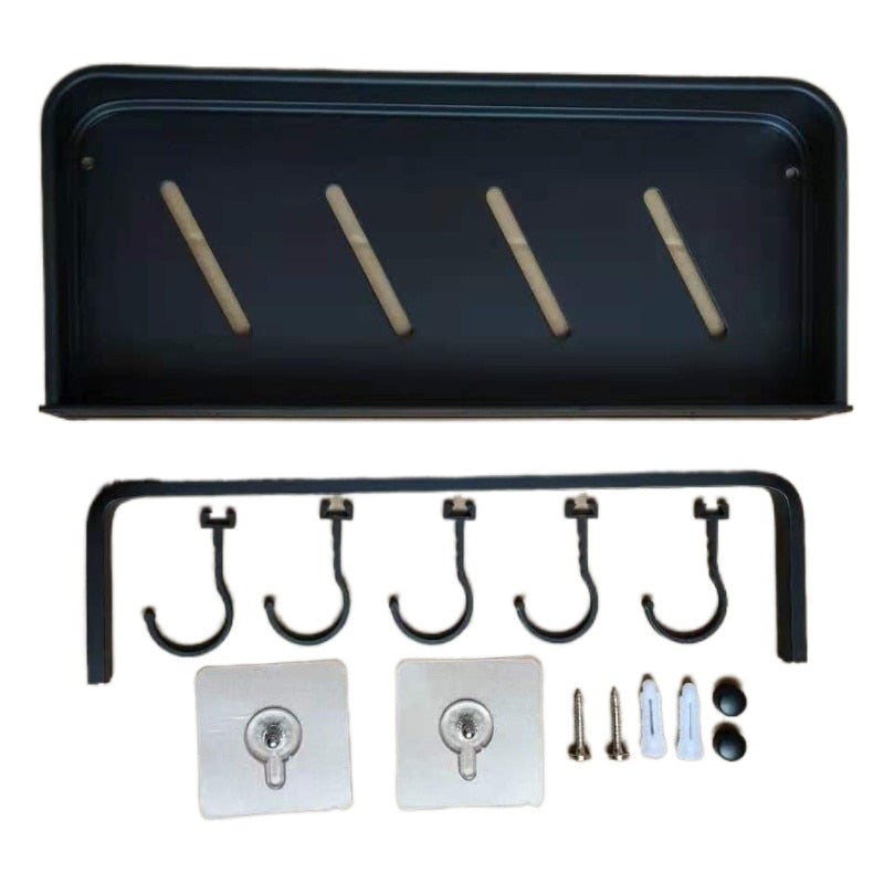 Bathroom Shelf No Drill Self-Adhesive Aluminium Shower Caddy Rust Resistant Wall Storage Rack for Shower | Bathroom and Kitchen