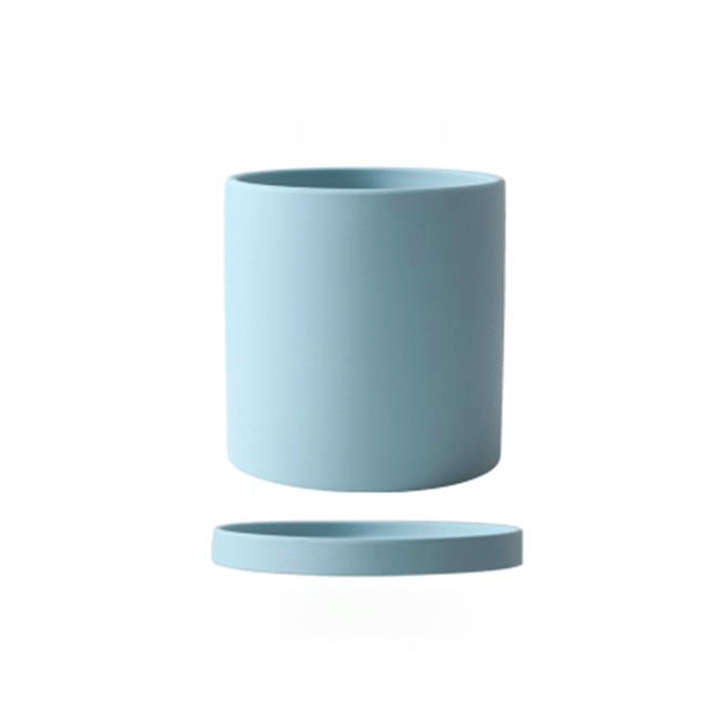 Ceramic Plant Pot with Saucer Matte Glazed Indoor Planter with Drainage Hole for Houseplants | Herbs and Flowers