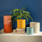 Ceramic Plant Pot with Saucer Matte Glazed Indoor Planter with Drainage Hole for Houseplants | Herbs and Flowers