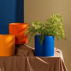 Ceramic Plant Pot with Saucer Matte Glazed Indoor Planter with Drainage Hole for Houseplants | Herbs and Flowers