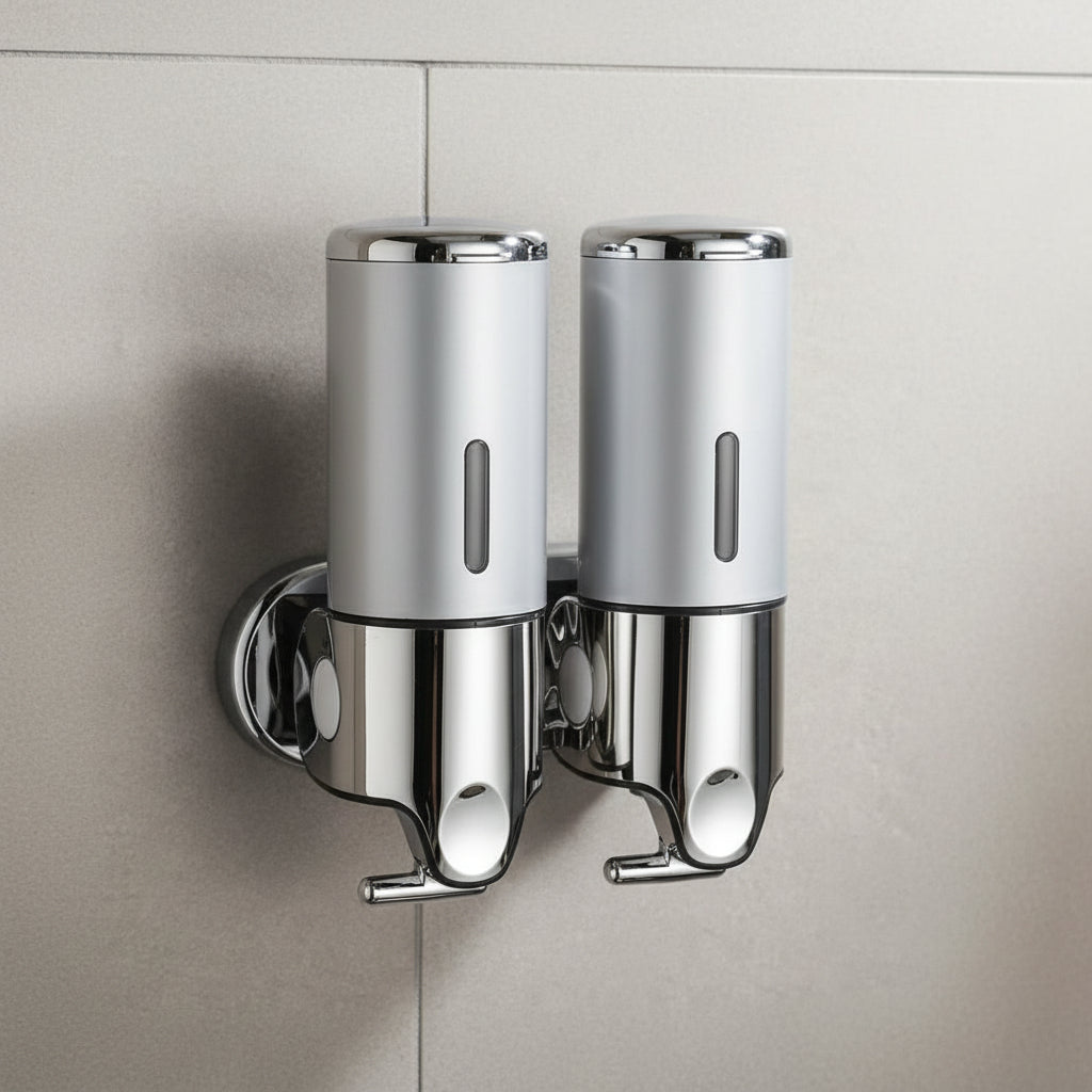 Wall Mounted Soap Dispenser Stainless Steel Pump Liquid Soap and Shampoo Dispenser for Bathroom | Kitchen and Washroom