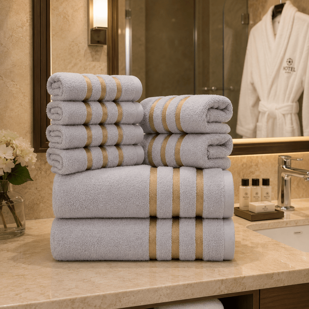 Towel Set Soft Absorbent Bath Towels Hand Towels and Washcloths for Bathroom | Guest Room and Spa