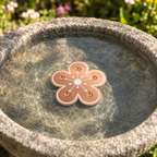 Copper Bird Bath Purifier Disc Floating Flower Algae Control Water Cleaner for Bird Baths | Fountains and Garden Water Features