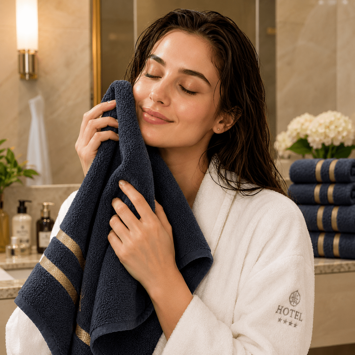 Towel Set Soft Absorbent Bath Towels Hand Towels and Washcloths for Bathroom | Guest Room and Spa