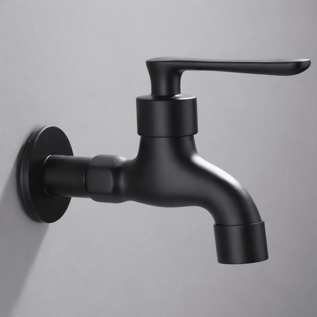 Wall Mounted Brass Tap Matte Finish Outdoor Garden and Washing Machine Water Tap for Kitchen | Bathroom and Balcony