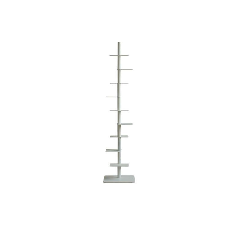 Modern Mid-Century Carbon Steel Spiral Bookshelf Invisible Floating Tiered Display Rack Corner Storage Shelf for Home Office | Living Room and Bedroom