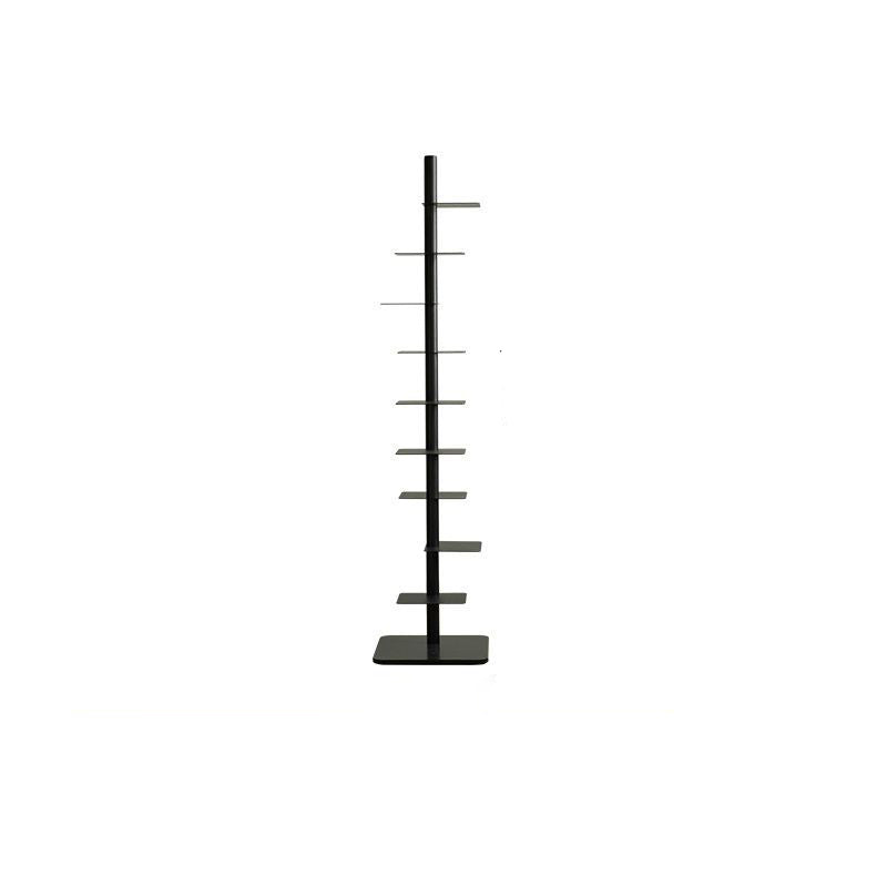 Modern Mid-Century Carbon Steel Spiral Bookshelf Invisible Floating Tiered Display Rack Corner Storage Shelf for Home Office | Living Room and Bedroom