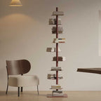 Modern Mid-Century Carbon Steel Spiral Bookshelf Invisible Floating Tiered Display Rack Corner Storage Shelf for Home Office | Living Room and Bedroom
