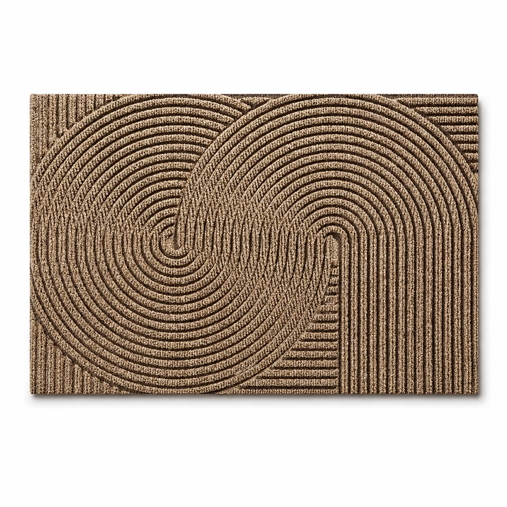 Non-Slip Door Mat Scandinavian Entrance Mat Dirt-Trapping Polypropylene Indoor Outdoor Doormat with Rubber Backing for Hallway | Patio and Laundry