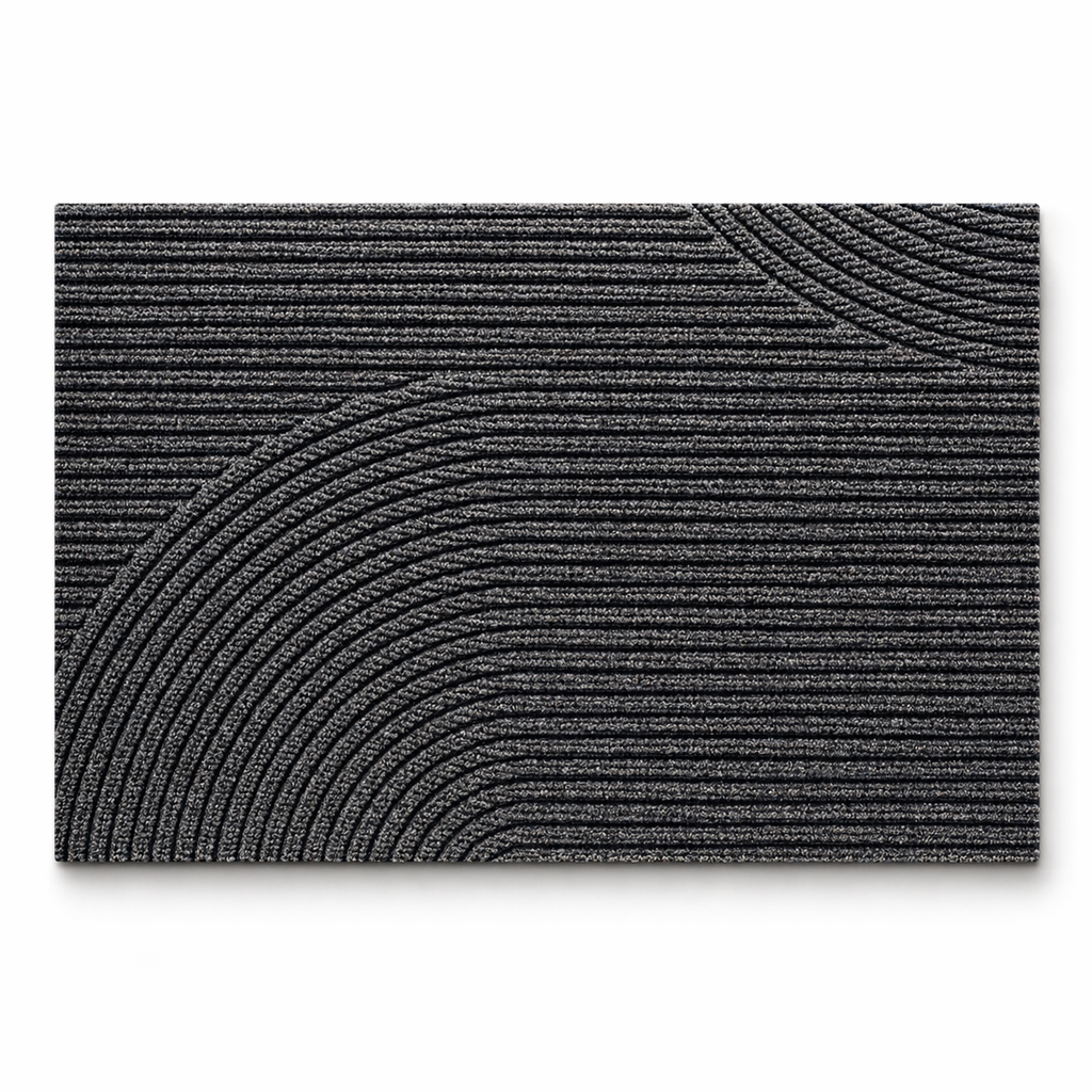 Non-Slip Door Mat Scandinavian Entrance Mat Dirt-Trapping Polypropylene Indoor Outdoor Doormat with Rubber Backing for Hallway | Patio and Laundry