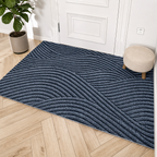 Non-Slip Door Mat Scandinavian Entrance Mat Dirt-Trapping Polypropylene Indoor Outdoor Doormat with Rubber Backing for Hallway | Patio and Laundry