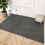 Non-Slip Door Mat Scandinavian Entrance Mat Dirt-Trapping Polypropylene Indoor Outdoor Doormat with Rubber Backing for Hallway | Patio and Laundry
