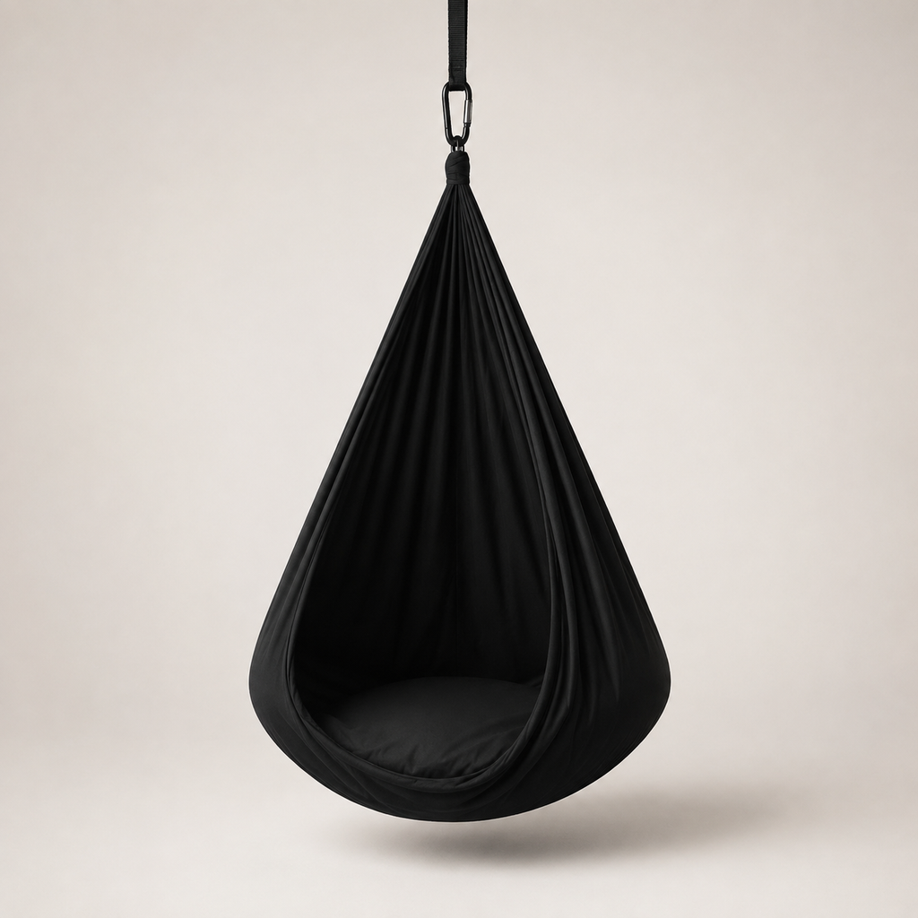 Sensory Therapy Swing Indoor Hammock Swing for Children and Adults Calming Hanging Swing with Carabiner and Extension Strap | for Bedroom and Playroom