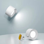 Cordless Wall Light Rechargeable Dimmable LED Reading Lamp Rotating Head Magnetic No-Drill Mount for Bedside | Hallway and Living Room