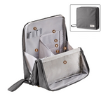 Travel Makeup Bag Structured Waterproof Cosmetic Organiser with Brush Cover and Padded Compartments for Vanity | Suitcase and Weekend Trips