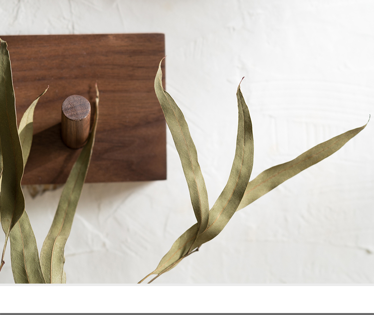 Wooden Coat Rack Wall Mounted Handmade Japandi Minimalist Solid Wood Hook Rail for Hallway | Bedroom and Living Room