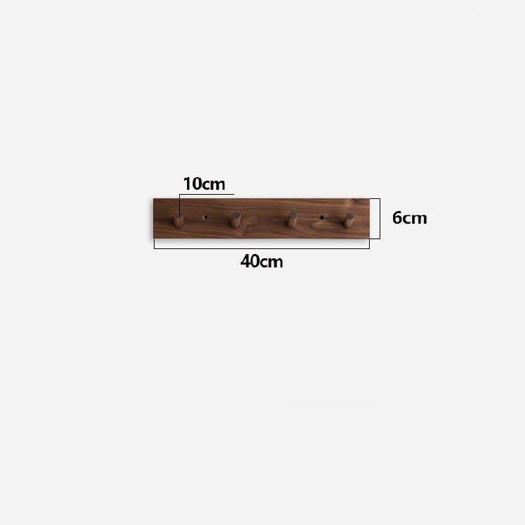 Wooden Coat Rack Wall Mounted Handmade Japandi Minimalist Solid Wood Hook Rail for Hallway | Bedroom and Living Room