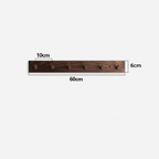 Wooden Coat Rack Wall Mounted Handmade Japandi Minimalist Solid Wood Hook Rail for Hallway | Bedroom and Living Room