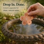 Copper Bird Bath Purifier Disc Floating Flower Algae Control Water Cleaner for Bird Baths | Fountains and Garden Water Features