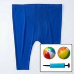 Giant Granny Pants Party Game Wearable Ball Catcher with Inflatable Beach Balls and Hand Pump for Family Gatherings | Birthdays and Garden Parties