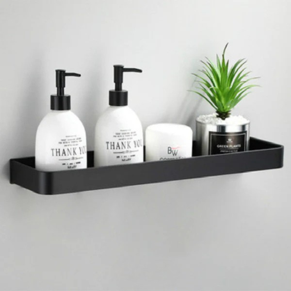 Bathroom Shelf No Drill Self-Adhesive Aluminium Shower Caddy Rust Resistant Wall Storage Rack for Shower | Bathroom and Kitchen