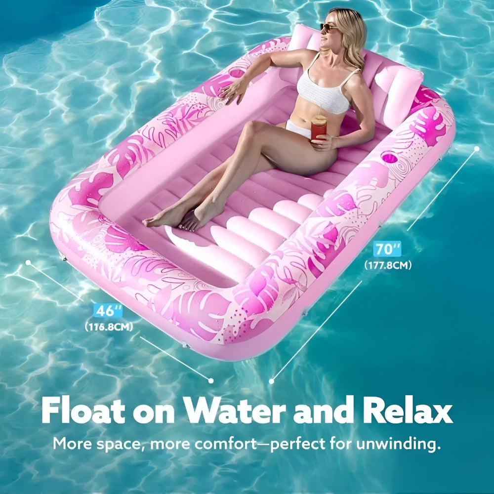 Inflatable Pool Float Outdoor Lounge Mattress Foldable Camping Bed for Pool | Beach | Patio and Garden Relaxation