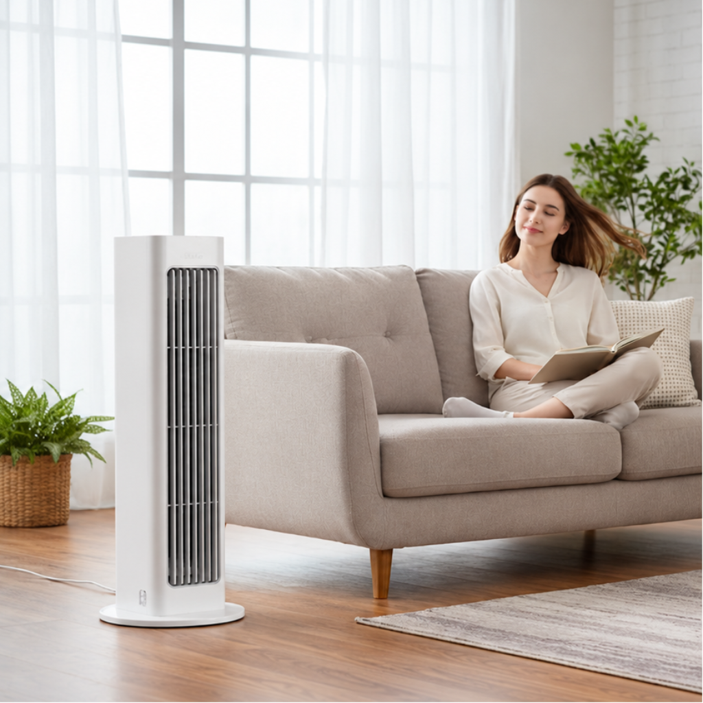 Portable Tower Fan Oscillating Cooling Fan Slim Floor Standing Electric Fan for Bedroom | Living Room and Office