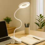 USB LED Clip Reading Lamp Dimmable Flexible Gooseneck Book Light for Bed Headboard | Desk and Shelf