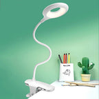 USB LED Clip Reading Lamp Dimmable Flexible Gooseneck Book Light for Bed Headboard | Desk and Shelf