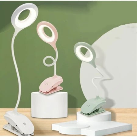 USB LED Clip Reading Lamp Dimmable Flexible Gooseneck Book Light for Bed Headboard | Desk and Shelf