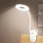 USB LED Clip Reading Lamp Dimmable Flexible Gooseneck Book Light for Bed Headboard | Desk and Shelf