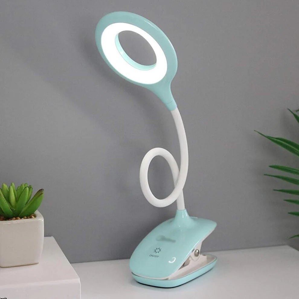 USB LED Clip Reading Lamp Dimmable Flexible Gooseneck Book Light for Bed Headboard | Desk and Shelf
