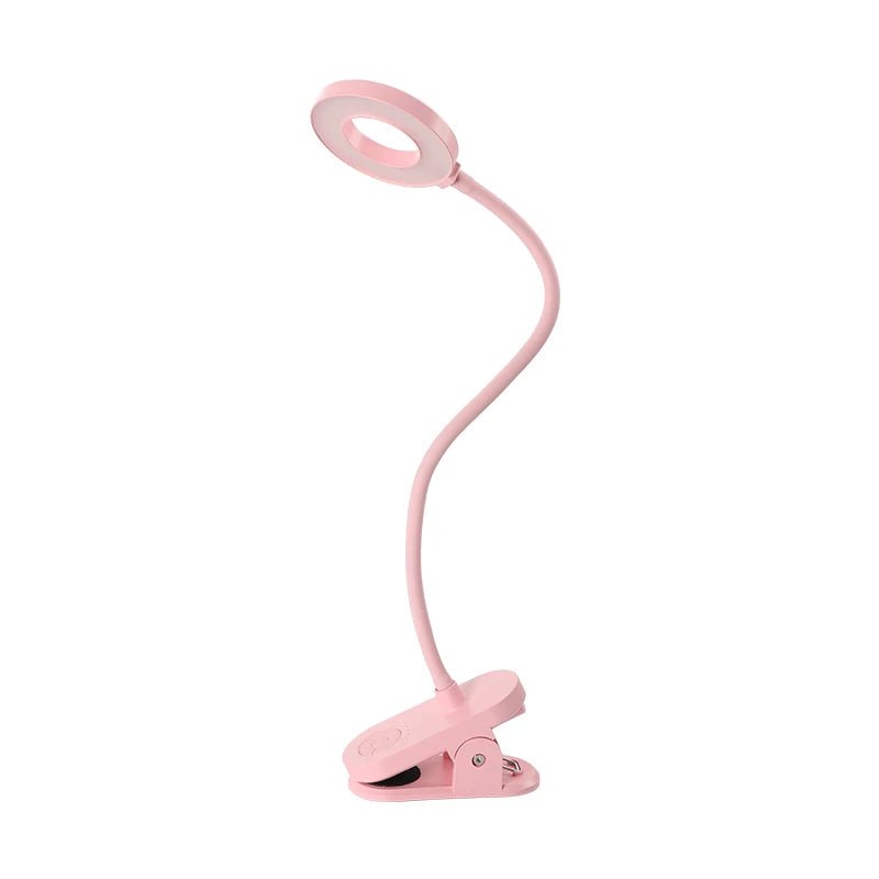 USB LED Clip Reading Lamp Dimmable Flexible Gooseneck Book Light for Bed Headboard | Desk and Shelf