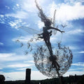 Fairy Garden Stake Sculpture Metal Dandelion Lawn Ornament Weather Resistant Outdoor Decoration for Flower Beds | Garden and Patio