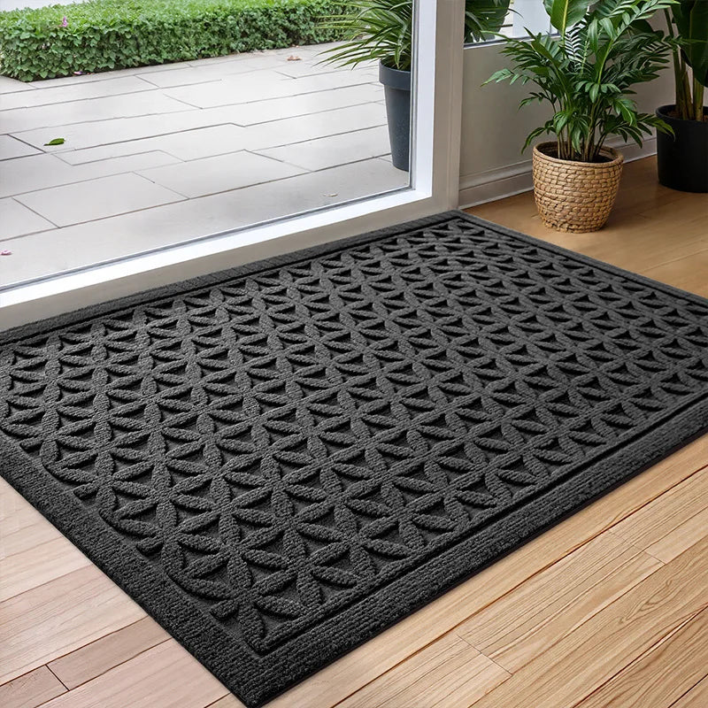 Absorbent Door Mat Non-Slip Woven Polyester Rubber Entrance Mat Quick Drying Indoor and Outdoor for Front Door | Back Door and Hallway