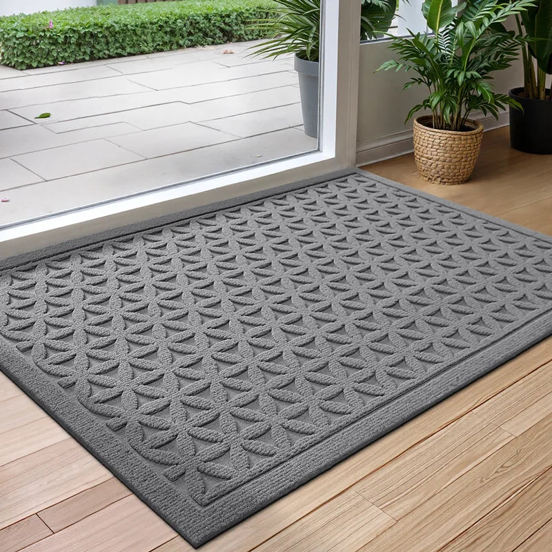 Absorbent Door Mat Non-Slip Woven Polyester Rubber Entrance Mat Quick Drying Indoor and Outdoor for Front Door | Back Door and Hallway