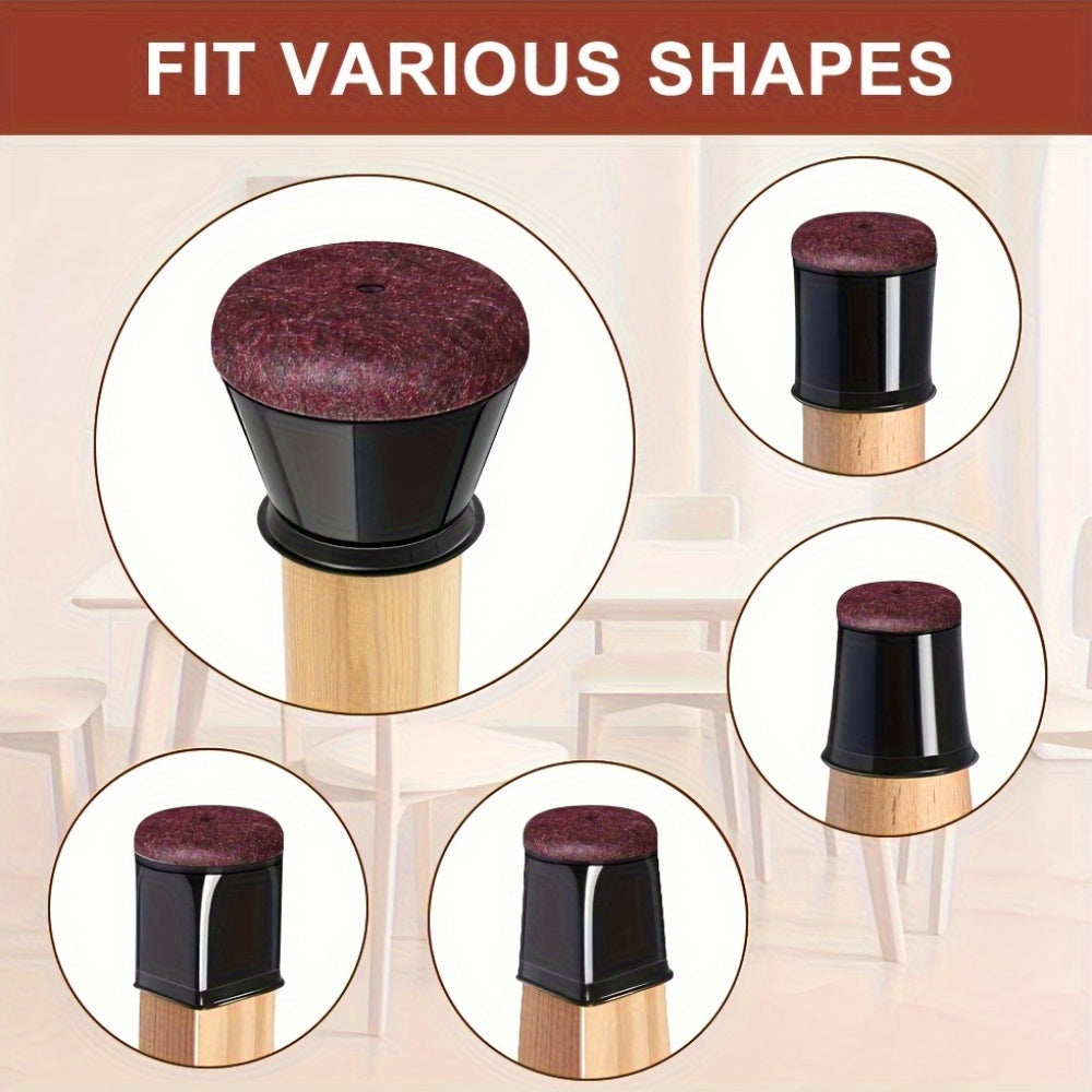 Silicone Chair Leg Floor Protectors Anti-Scratch Furniture Feet Caps Non-Slip Covers for Dining Chairs | Bar Stools and Hardwood Floors