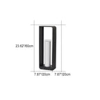 Modern Minimalist Square Frame Stainless Steel Acrylic LED Lawn Light Outdoor Landscape Post Light Hardwired or Solar for Garden | Patio and Pathway