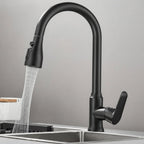 Kitchen Mixer Tap Pull-Out Spray Head Full Swivel Spout with Flexible Hose Sink Tap for Modern Kitchens