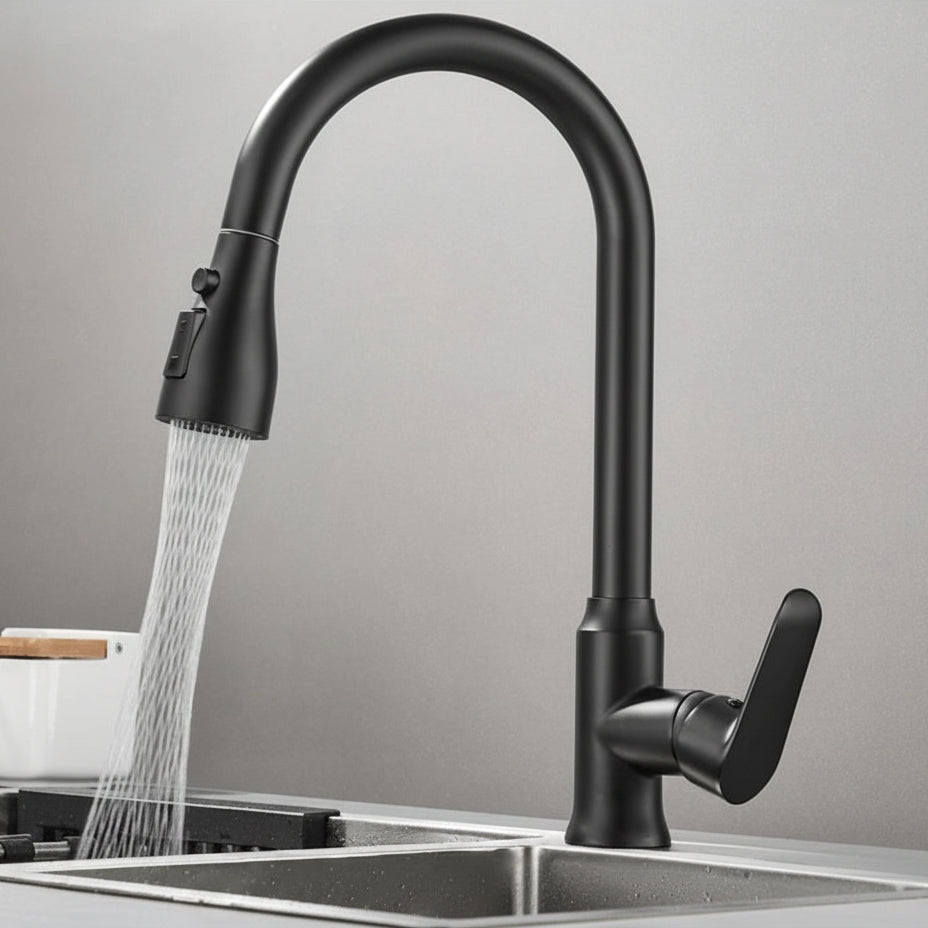 Kitchen Mixer Tap Pull-Out Spray Head Full Swivel Spout with Flexible Hose Sink Tap for Modern Kitchens