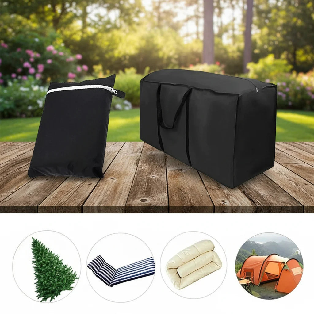 Garden Furniture Storage Bag Waterproof Oxford Fabric Cushion Cover with UV Protection for Patio | Balcony and Outdoor Storage