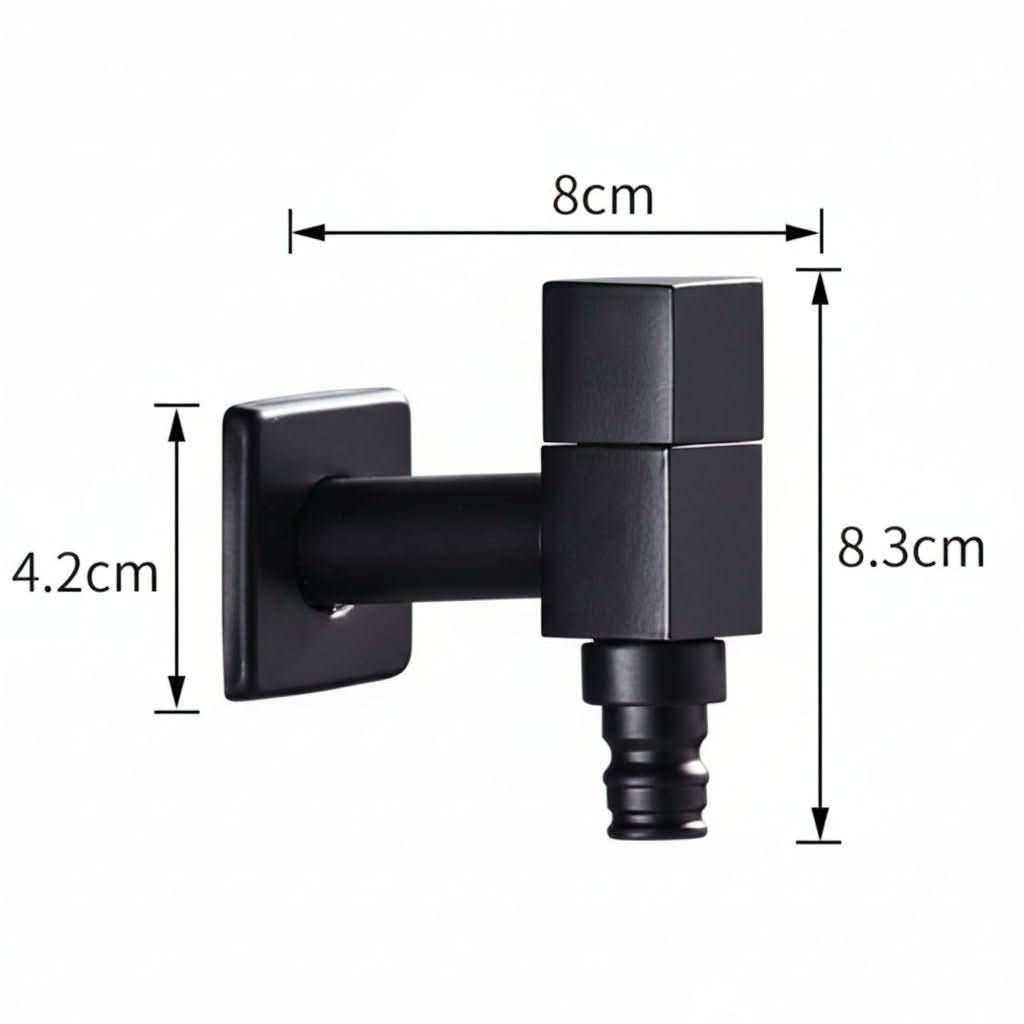 Wall Mounted Brass Tap Matte Finish Outdoor Garden and Washing Machine Water Tap for Kitchen | Bathroom and Balcony