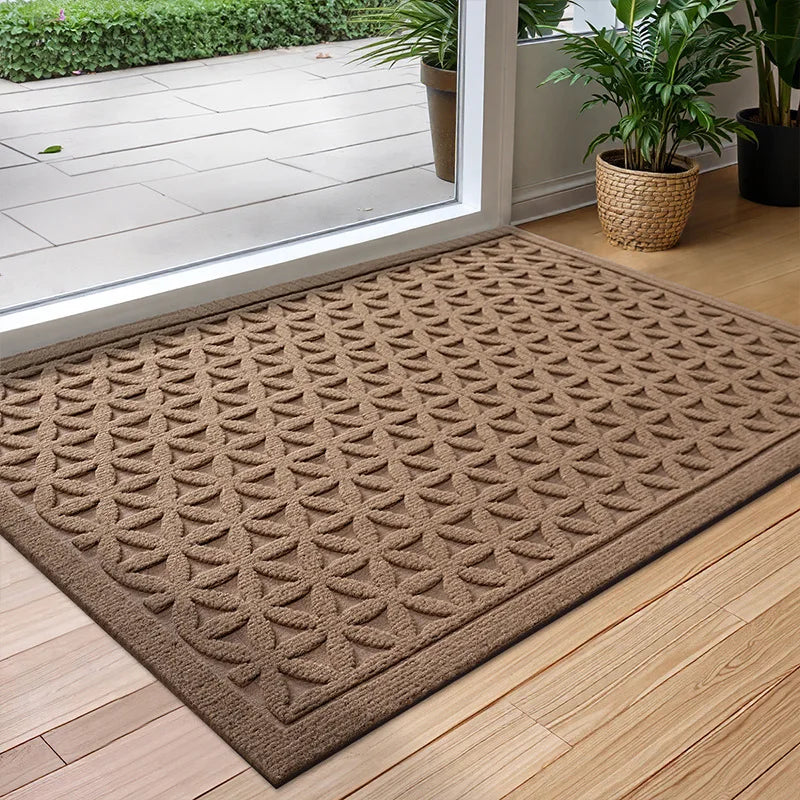 Absorbent Door Mat Non-Slip Woven Polyester Rubber Entrance Mat Quick Drying Indoor and Outdoor for Front Door | Back Door and Hallway