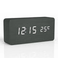 Digital Alarm Clock Wooden LED Display Silent Bedside Clock Modern Design for Bedroom | Office and Nightstand