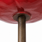 Metal Poppy Flower Bird Bath Garden Stake Hand-Formed Coated Pollinator Water Bowl for Flower Beds | Borders and Lawn