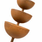 Tiered Bird Bath Garden Stake Rustic Copper Finish Iron Cascading Rain Bowls for Birds | Butterflies and Garden Borders