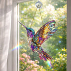 Bird Window Suncatcher Acrylic Hanging Wall Art Ornament with Chain for Kitchen | Bedroom | Porch and Garden