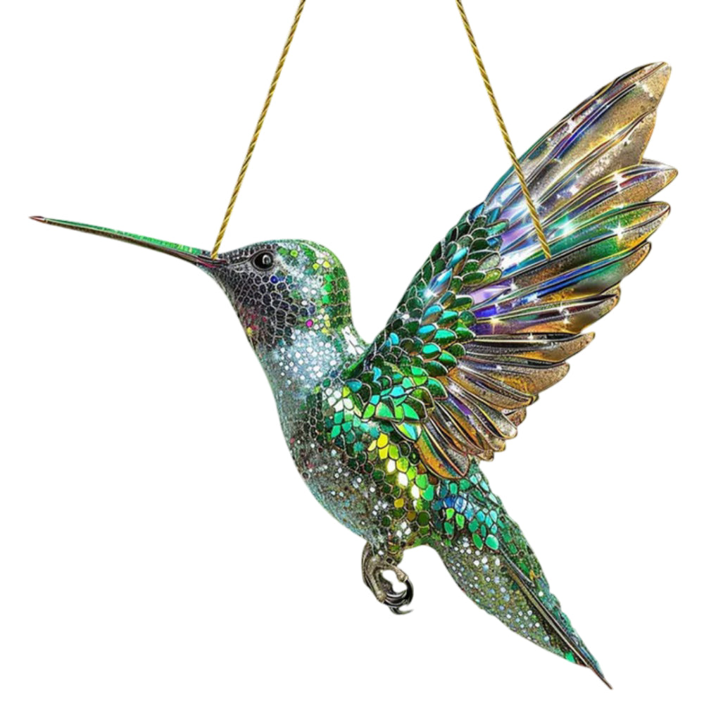 Bird Window Suncatcher Acrylic Hanging Wall Art Ornament with Chain for Kitchen | Bedroom | Porch and Garden