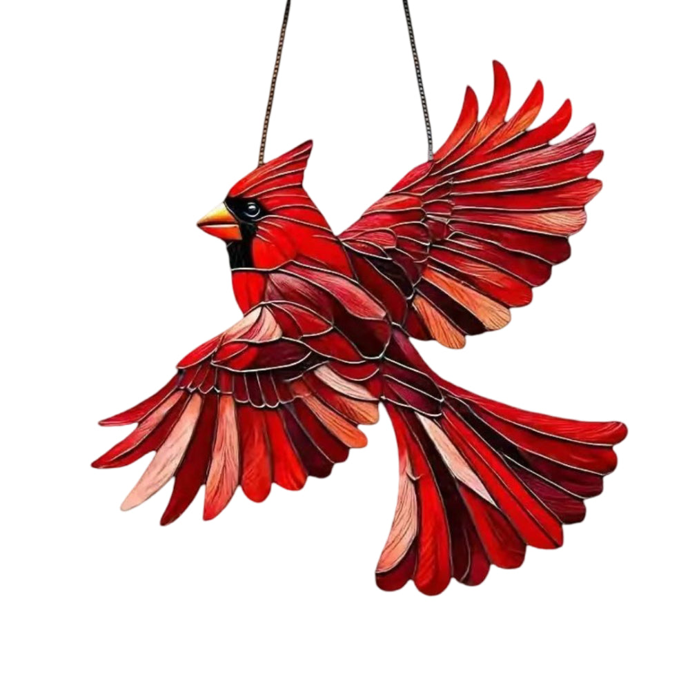 Bird Window Suncatcher Acrylic Hanging Wall Art Ornament with Chain for Kitchen | Bedroom | Porch and Garden